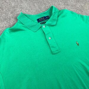 Polo Ralph Lauren Polo Shirt Mens 2XLT Green Cotton Pima Soft Touch Pony Golf